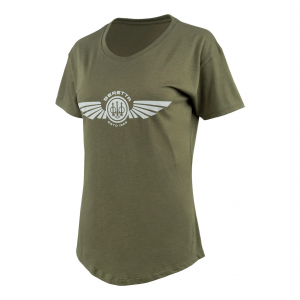 BERETTA Women's Dea Wings Heather Military Green T-Shirt (TS110T189007AU)