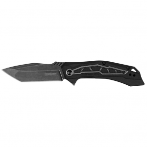 Kershaw Flatbed, Folding Knife/Assisted Open, 3.1" Blade, Tanto Point, 8Cr13MoV Steel, BlackWash Finish, Black G10 Grip 1376