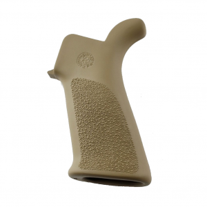 HOGUE AR-15/M-16 OverMolded Flat Dark Earth Rubber Beavertail Grip with No Finger Grooves (15033)