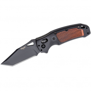 HOGUE Sig K320 AXG Classic 3.5in ABLE Lock Tanto Anodize Heritage Walnut Wood Folding Knife (36367)