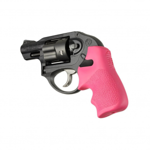 HOGUE Ruger LCR Finger Groove Pink Rubber Tamer Cushion Grip (78027)