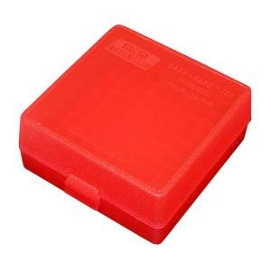 Mtm MTM Flip-Top For 22 Mag - 17 HMR 100 Round Clear Red Ammo Box (P-100-22M-29) - $16.06 at GritrSports