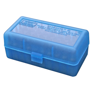 Mtm MTM Flip-Top 223 270 WSSM 460 500 S&W 50 Round Clear Blue Ammo Box (RSLD-50-24) - $17.00 at GritrSports