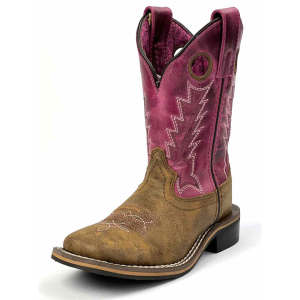 Smoky Mountain Boots SMOKY MOUNTAIN BOOTS Youth Girls Tracie Brown/Burnt Apple Leather Cowboy Boots (3920Y) - $82.00 at GritrSports