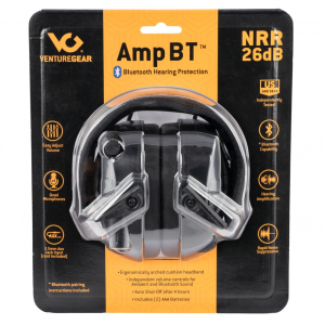 VENTURE GEAR Amp BT NRR 26dB Black Electronic Earmuff with Bluetooth (VGPME30BT)