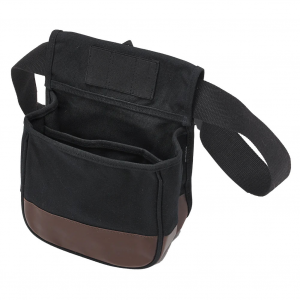 PEACE KEEPER Divided Black/Brown Shell Pouch (P23010)