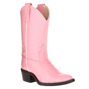 OLD WEST Girl's J Toe Pink Western Boot (8119) - Old West