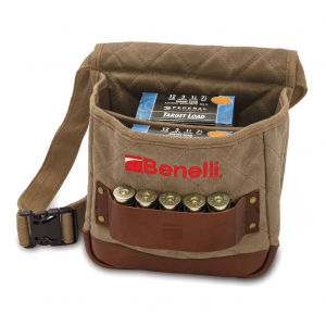 BENELLI Lodge Large Waxed Cotton Canvas Olive Tan Shell Pouch (94070)