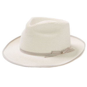 STETSON Stratoliner Milan Fedora Beige Straw Hat (TSSTROB-292460)