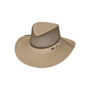 OUTBACK TRADING Men's River Guide with Mesh II Sand Hat (14726-SND)
