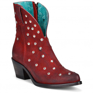 CORRAL Women's Red Studs Ankle Boots (F1247)