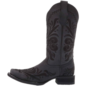Corral CORRAL Ladies Black Embroidery Sq. Toe Boots (L5464) - $169.00 at GritrSports