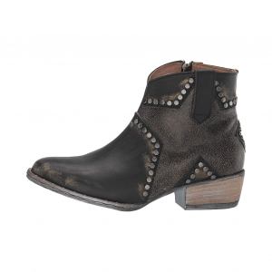 CORRAL Women's Black Star Inlay And Studs Ankle Boots (Q5070-M-05)