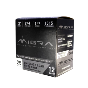 FORT SCOTT MUNITIONS Migra 12Ga 3in 1-1/4oz #2/#4 25rd Box Shotgun Ammo (M-12S2-4)