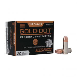 SPEER 30 Super Carry 115gr Gold Dot Hollow Point Handgun Ammo (24261GD)