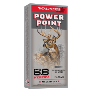 CHESTER Power-Point 6.8 Western 170gr PP 20rd Box Rifle (X68W1) Ammo