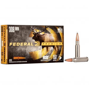 FEDERAL Premium 308 Winchester 150 Gr Nosler Partition 20 Rd/Box (P308S)