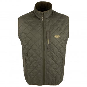 DRAKE Delta Quilted Fleece Lined Olive Vest (DW1171-OLV)