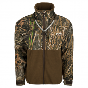 DRAKE MST Guardian Flex Eqwader Full Zip Shadowgrass Habitat Fleece Jacket (DW7375-022)