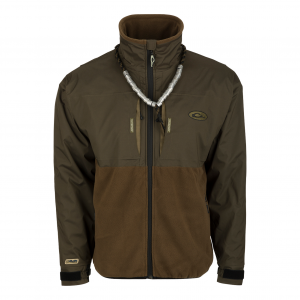 DRAKE MST Guardian Flex Eqwader Full Zip Green Timber Fleece Jacket (DW7375-GTB)