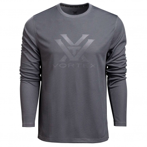 VORTEX Men's Core Logo Performance Grid Turbulence T-Shirt (222-43-TRB)