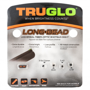 TRUGLO Long-Bead Universal Green Fiber Optic Shotgun Sight (TG947UG)