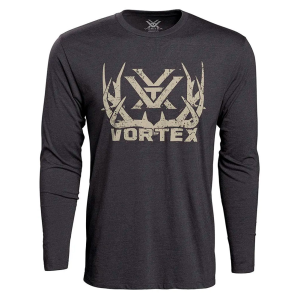 Vortex VORTEX Men's Full-Tine Charcoal Heather Long Sleeve T-Shirt (VOR-221-05-CHH) - $16.99 at GritrSports