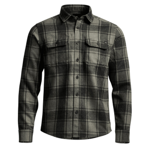 SITKA Men's Earnest Flannel Hemlock Green Winter Plaid Shirt (600279-HEMWP) - Sitka