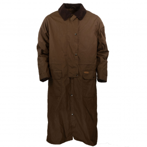 OUTBACK TRADING Men's Wax Cotton Waterproof Long Western Bronze Duster Coat (29825-BNZ)