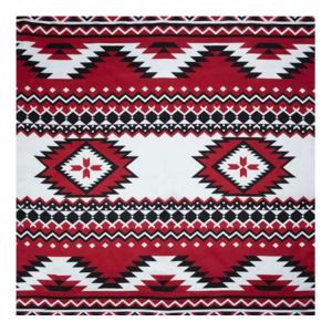 WYOMING TRADERS Southwest Regular 34.5x34.5 Red Black Silk Scarf (SWRB)