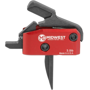 Midwest Industries MIDWEST INDUSTRIES Single Stage 3.5 lbs Anti-Walk Pins Flat Trigger For AR-15 (MI-TRIGGER-F) - $159.95 at GritrSports