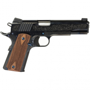 STANDARD MANUFACTURING 1911 .45 ACP 5in 7rd Royal Blue Engraving with Brown Grips Single-Action Pistol (1911B1)