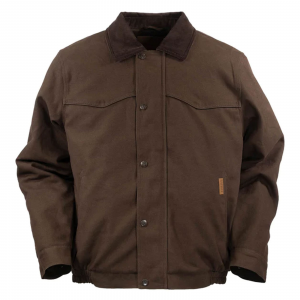 OUTBACK TRADING Men's Trailblazer Canvas Brown Water-Resistant Outdoor Jacket (29826-BRN)