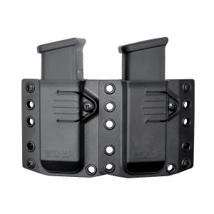 BRAVO CONCEALMENT 3.0 Double Magazine Pouch - Medium: G43X, G48, (MOS) / Sig P365 (XL) / Taurus G2c / Hellcat, Right Hand (Left Side Carry) (BC60-2002)