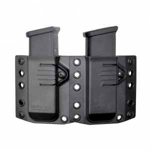 BRAVO CONCEALMENT 3.0 Double Magazine Pouch - Large: CZ P10c / Glock 17,19,26 / HK VP9,VP9sk / Sig P320 / M&P 9,40, Right Hand (Left Side Carry) (BC60-2003)