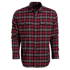 VORTEX Men's Timber Rush Flannel Burgundy LS Shirt (220-14-BUR) - Vortex