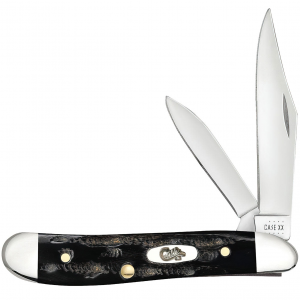 CASE XX Peanut Black Jigged Buffalo Horn 2.875in Folding Knife (65014)