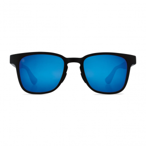 KAENON Unisex Avalon Matte Black - Pacific Blue Polarized Sunglasses (074MBMBGN-BLUE)