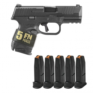 FN AMERICA 509 Compact 9mm 3.7in Black 2x 10rd + 3x 10rd Free Mags Bundle with Case (66-101642)