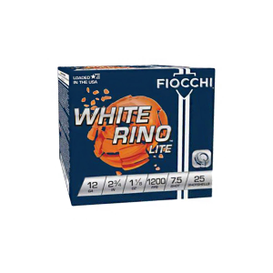CCHI White Rino Lite #7.5 12 Gauge 2 3/4 1200 Fps 25rd (12WRNL75) Ammo