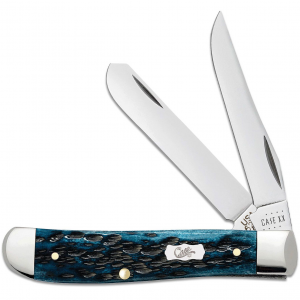 CASE XX Mini Trapper 2.7in Mediterranean Blue Bone Pocket Knife (51852)