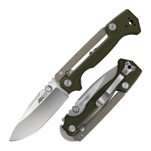 COLD STEEL AD-15 3.5in Drop Point Blade OD Green G-10 Handle Folding Knife (CS-58SQ)