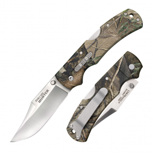 COLD STEEL Double Safe Hunter 3.5in Clip Point Blade Camo GFN Handle Folding Knife (CS-23JE)
