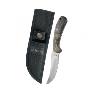 CASE XX Lightweight Synthetic Camo Caliber Ridgeback Hunter Knife with Ballistic Nylon Sheath (18336)