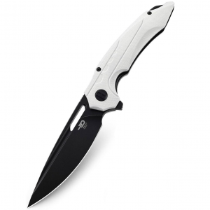 BESTECH KNIVES Ornetta 3.54in Linerlock White Folding Knife (BG50E)