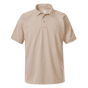 VERTX Men's Coldblack Tan Short Sleeve Polo (F1-VTX4000P-TN)