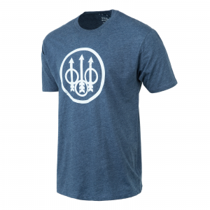 BERETTA Men's Trident Logo Navy Heather Short Sleeve T-Shirt (TS228T1890051Y)
