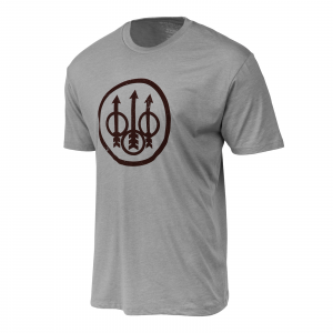 BERETTA Men's Trident Logo Stone Heather Short Sleeve T-Shirt (TS228T1890096B)