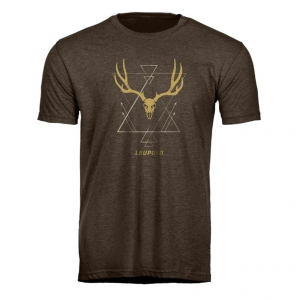 LEUPOLD Men's Buck Skull Medium Espresso T-Shirt (184154)