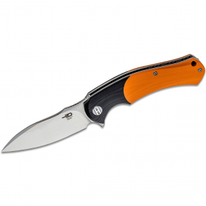 BESTECH KNIVES Penguin 3.62in Linerlock Orange Folding Knife (BG32C)